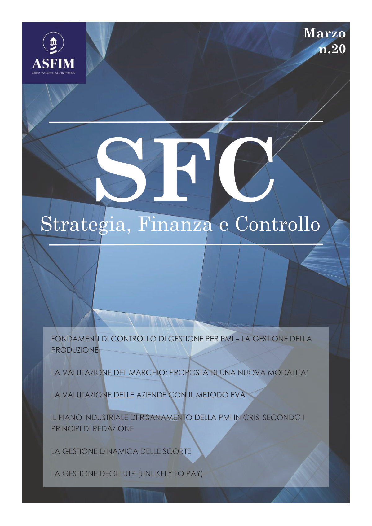 Copertina Rivista di Strategia, Finanza e Controllo - N° 20